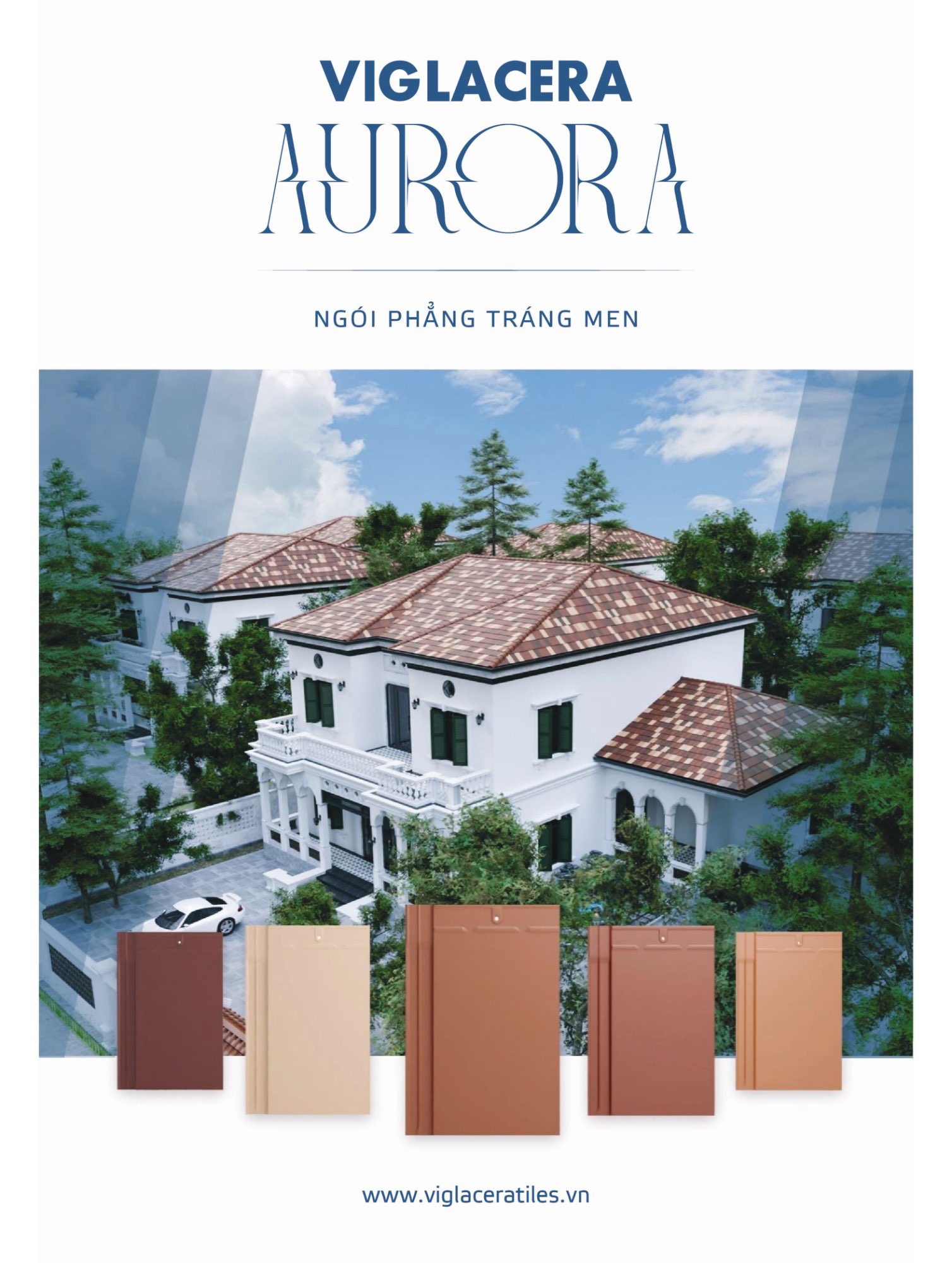 NGÓI PHẲNG TRÁNG MEN VIGLACERA AURORA - CẢM HỨNG TỪ PAVILLON VIGLACERA AURORA